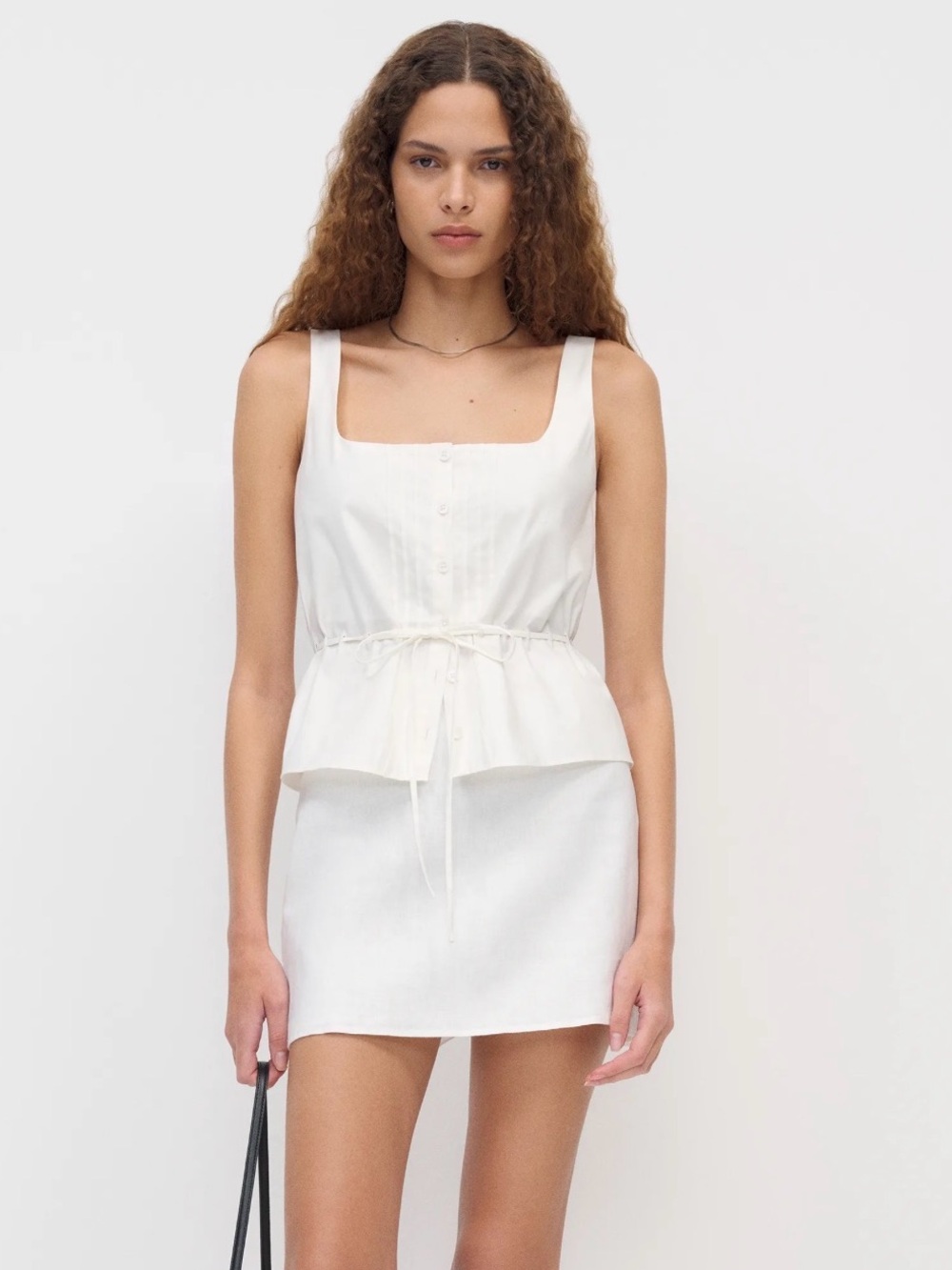 NWT Reformation Veranda White Linen Skirt Sz 4